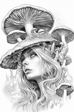 a stoner smoking out of a trippy bong