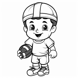 football player with pumpkins