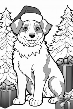 australian shepherd at christmas