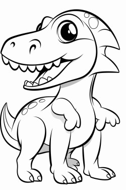 cute allosaurus dinosaurs bold and easy