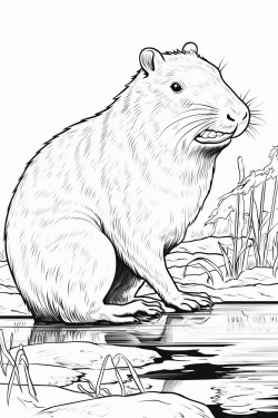capybara eating a pickle