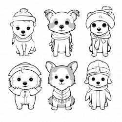 dog dressed up in costumes for different seasons and holidays