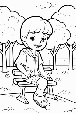 child playing in a park