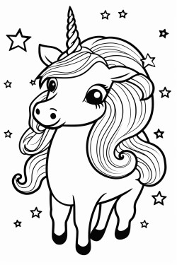 unicorn menunggangi pelangi