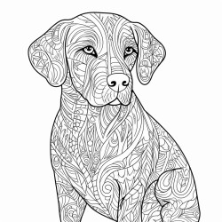 beautiful labrador zentangle