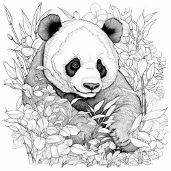 un panda qui mange du bambou