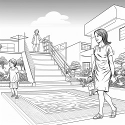 kids learning to swim in outdoor pool