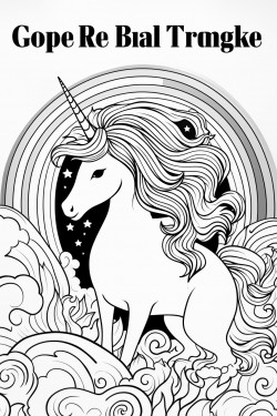 baby unicorn under rainbow for ages 35 white paper