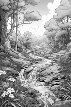 bello paisaje evocador bosque