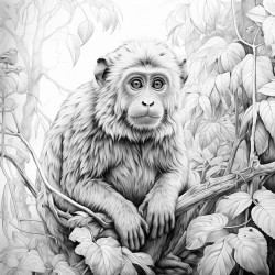 monkey in the forest