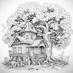 tree next to house