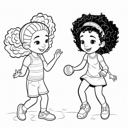 black girls playing