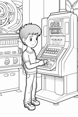 a machinist standing at a cnc machine inputting a program