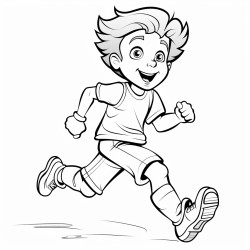 a boy who is running