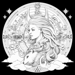 an astrology coloring book