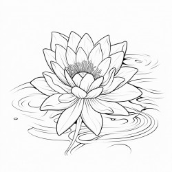 lotus flower floating in water