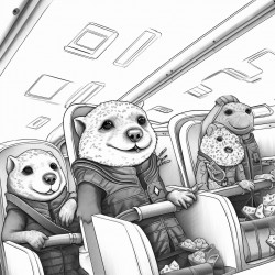 100 otters on board a plane