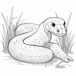 snake eating bamboo