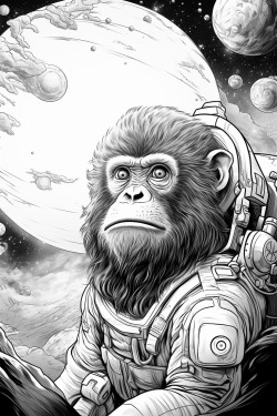 panda in space