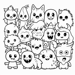 17monsters in cute pajamas