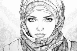 young lady with bandanas