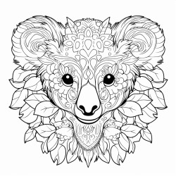 koala mandala style