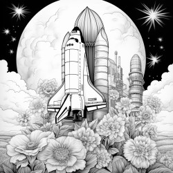 space shuttle sunflowers