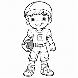 football player with t on uniform