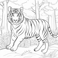 a tiger in the forest