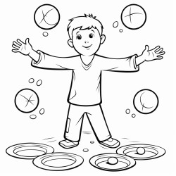 person juggling plates