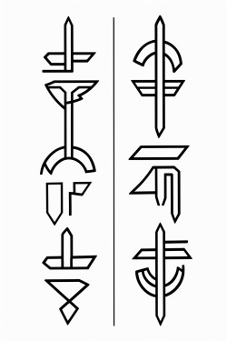 korean letters with arrows