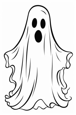 scary ghost colouring pages