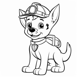 firefighter dog listening