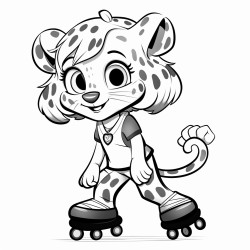 girl cheetah curling