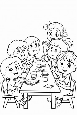 kids having fun in class