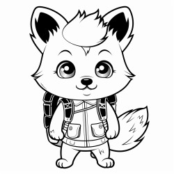 a cute quiver qilugpak   coloring bookvector white background black and white black drawing