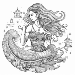 mermaid getting ready for the day