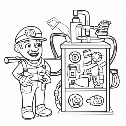 hvac tinman working with tools