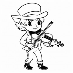 jovem tocando violino