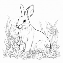 rabbit eat grass