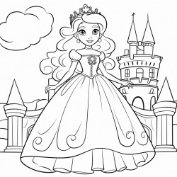 a princess in a castle