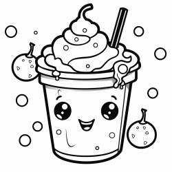 make a logo with bubble writing chubby yum buds add cartoon pictures of lemonade brownies and souvlakie