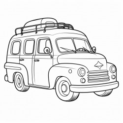 coloring page theme vehicle