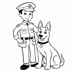 police officer with dog