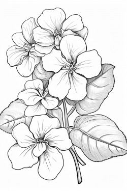 african violets flowers white background