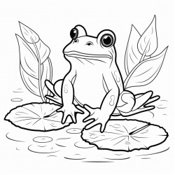 frog on lily pad