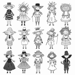 18scarecrows with fun outfits