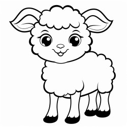 a lamb with a friendly smil