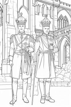 united kingdom kings guards in changing ceremony