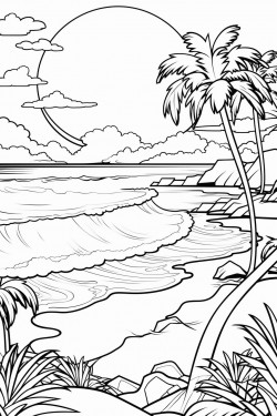 golf course near beach at sunset